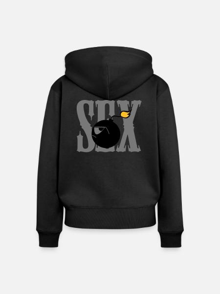 Sexbombe - Frauen Premium Bio Zip Hoodie - Schwarz