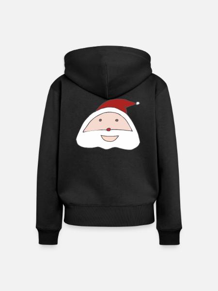 weihnachtsmann - Frauen Premium Bio Zip Hoodie - Schwarz