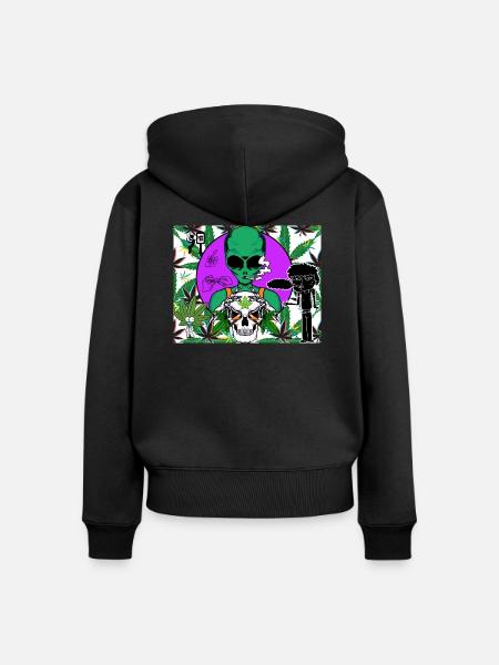 2 Original - Frauen Premium Bio Zip Hoodie - Schwarz