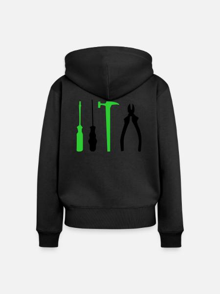werkzeug - Frauen Premium Bio Zip Hoodie - Schwarz