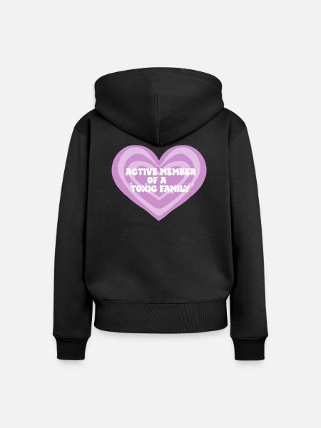 Toxische Familie - Frauen Premium Bio Zip Hoodie - Schwarz