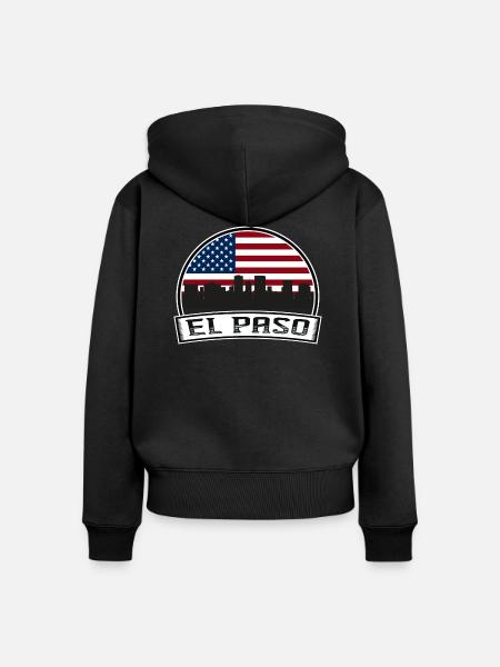 El Paso - Frauen Premium Bio Zip Hoodie - Schwarz