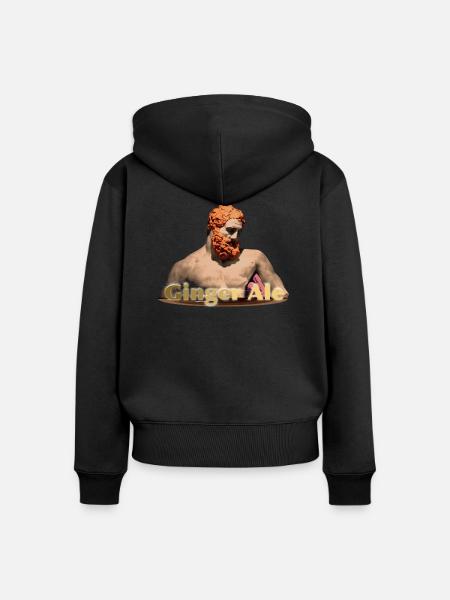 GingerAle - Frauen Premium Bio Zip Hoodie - Schwarz