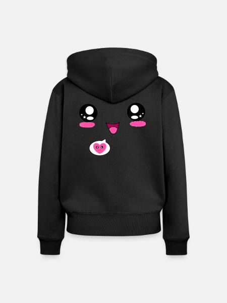 am süßesten - Frauen Premium Bio Zip Hoodie - Schwarz