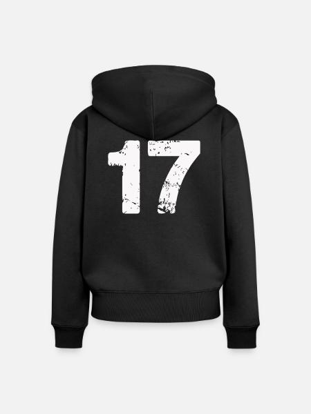 17 - Frauen Premium Bio Zip Hoodie - Schwarz