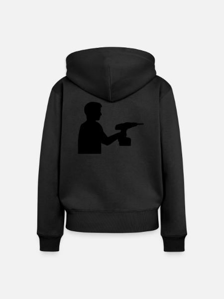 Handwerker - Frauen Premium Bio Zip Hoodie - Schwarz