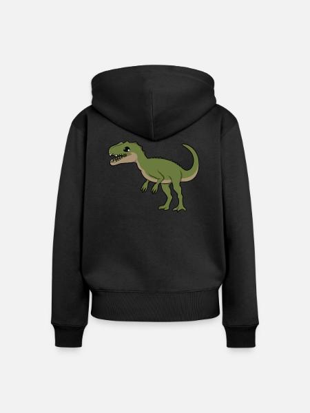 Allosaurus - Frauen Premium Bio Zip Hoodie - Schwarz