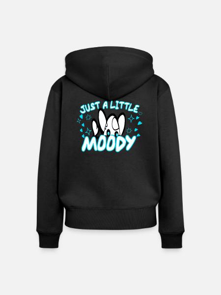 Ein bisschen launisch - Frauen Premium Bio Zip Hoodie - Schwarz