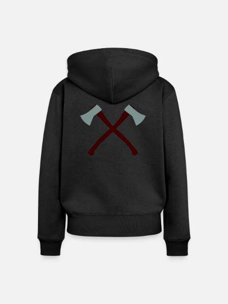 Axt - Frauen Premium Bio Zip Hoodie - Schwarz