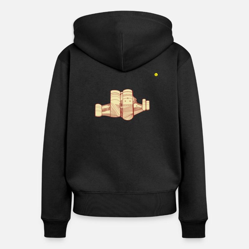 CHATEAU D'ANGERS - Sweat à capuche zippé Premium bio Femme - noir