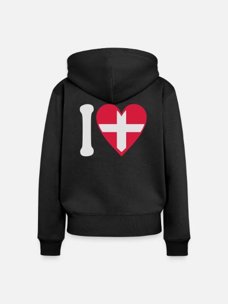 Liebe Savoie 2C - Frauen Premium Bio Zip Hoodie - Schwarz