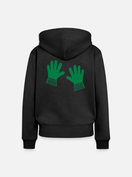 handschuh - Frauen Premium Bio Zip Hoodie - Schwarz