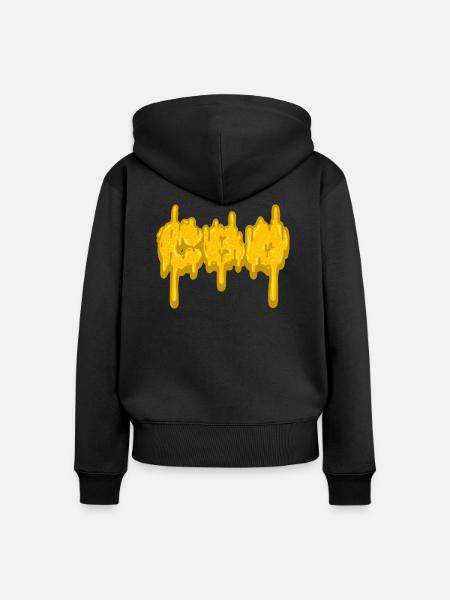 CBD - Frauen Premium Bio Zip Hoodie - Schwarz