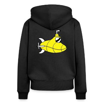 U-Boot Unterseeboot Tauchgang Tauchboot Kapitän - Frauen Premium Bio Zip Hoodie - Schwarz - Hinten - Julia (174cm)