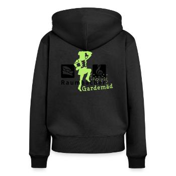 Espace Bacher Garde3 - Sweat à capuche zippé Premium bio Femme - noir - Dos - Julia (174cm)