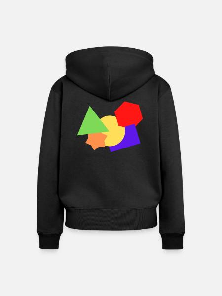 Formen bunt - Frauen Premium Bio Zip Hoodie - Schwarz