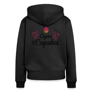 Cupcakes - Women's Premium Organic Zip Hoodie - black - Back - Julia (174cm)