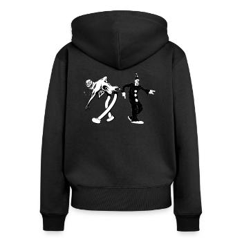 Ondoyance - Mercury retrograde Ghostemane (duo) - Sweat à capuche zippé Premium bio Femme - noir - Dos - Julia (174cm)