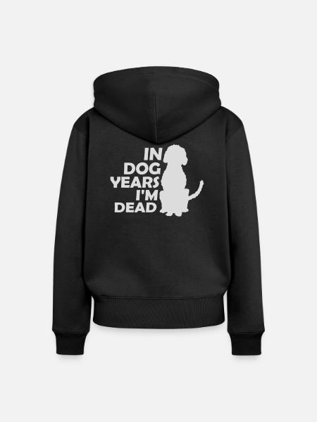 in dog years Dead - Frauen Premium Bio Zip Hoodie - Schwarz
