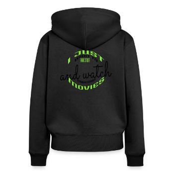 baker work sayings fairy tail animal birthday gift - Frauen Premium Bio Zip Hoodie - Schwarz - Hinten - Julia (174cm)