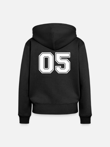 05 - Frauen Premium Bio Zip Hoodie - Schwarz