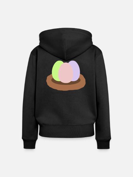 Ostereier - Frauen Premium Bio Zip Hoodie - Schwarz
