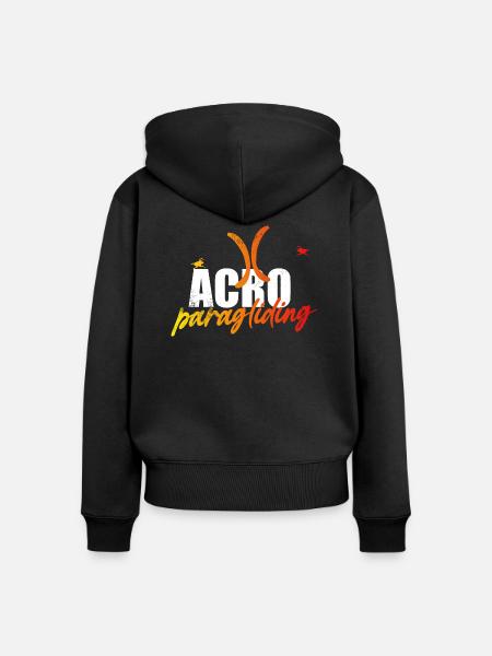 Acro Paragliding - Frauen Premium Bio Zip Hoodie - Schwarz