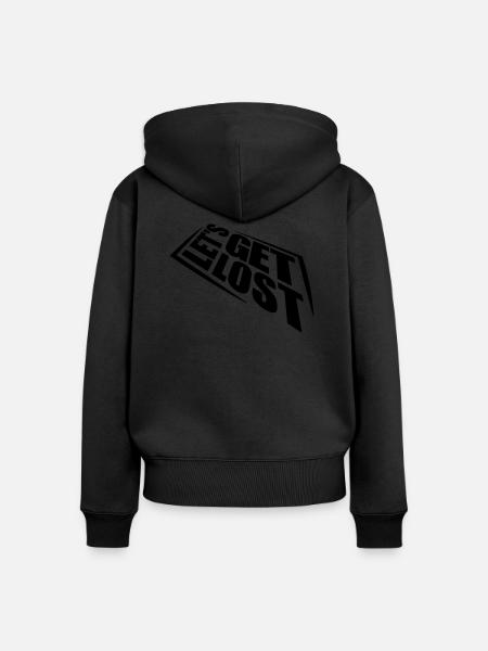 Lets Get Lost - Frauen Premium Bio Zip Hoodie - Schwarz