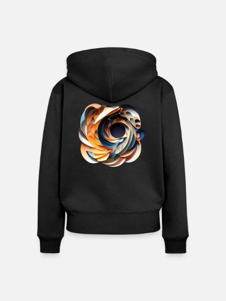 Future Blume - Frauen Premium Bio Zip Hoodie - Schwarz