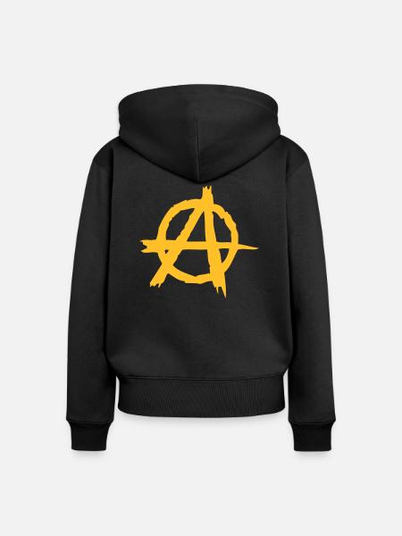 Anarchie - Frauen Premium Bio Zip Hoodie - Schwarz