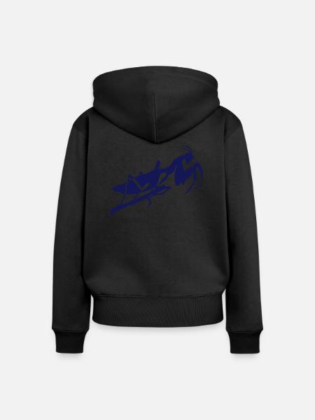 Gottesanbeterin - Frauen Premium Bio Zip Hoodie - Schwarz