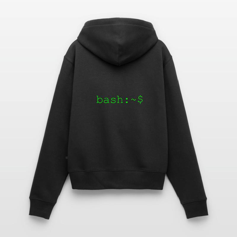 Linux bash shell console Frauen Premium Bio Zip Hoodie