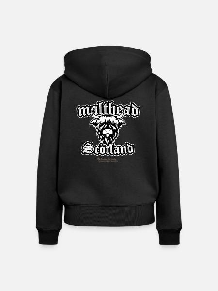 Malt Whiskey Malthead - Frauen Premium Bio Zip Hoodie - Schwarz