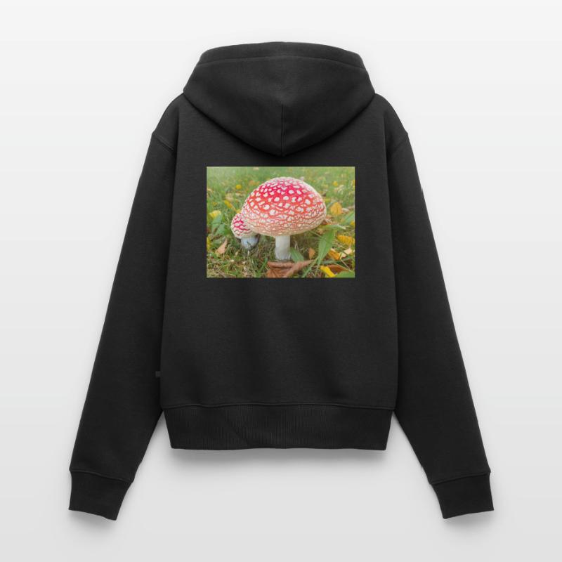 fly agaric also toadstool Women's Premium Organic Zip Hoodie