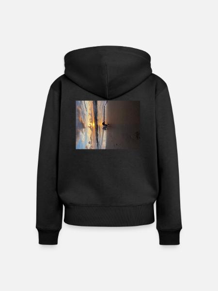 Molly the Dackel - Frauen Premium Bio Zip Hoodie - Schwarz