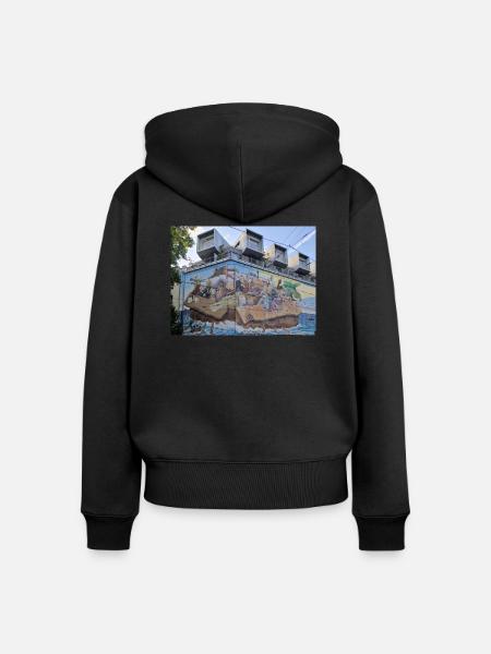 Die Schwierigkeit des Lebens - Frauen Premium Bio Zip Hoodie - Schwarz