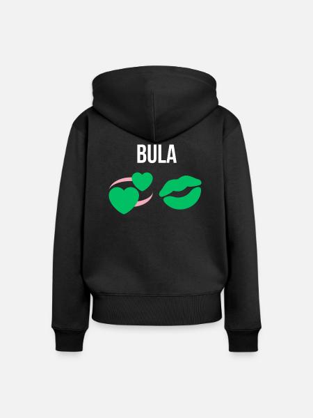 BULA - Frauen Premium Bio Zip Hoodie - Schwarz