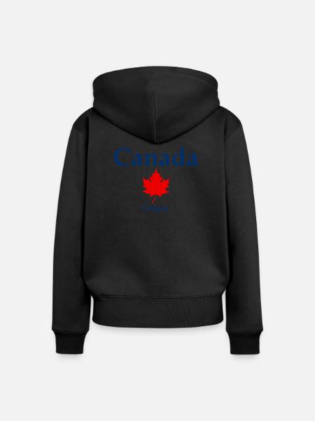 Calgary - Alberta - Canada - Kanada - Frauen Premium Bio Zip Hoodie - Schwarz