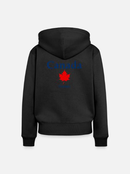 Guelph - Ontario - Canada - Kanada - Frauen Premium Bio Zip Hoodie - Schwarz