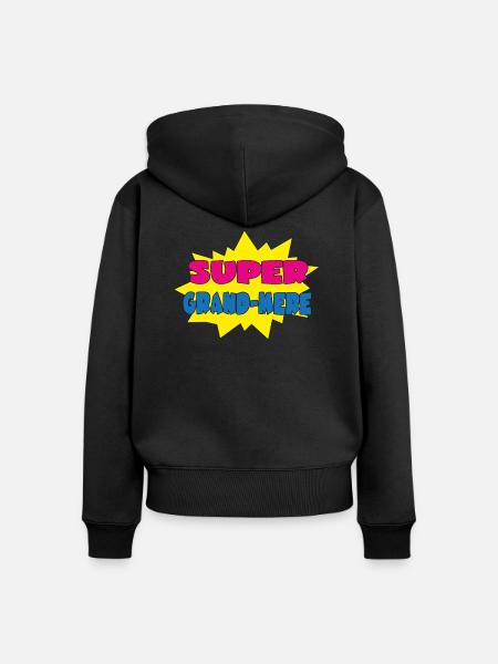 GROßMUTTER - Frauen Premium Bio Zip Hoodie - Schwarz