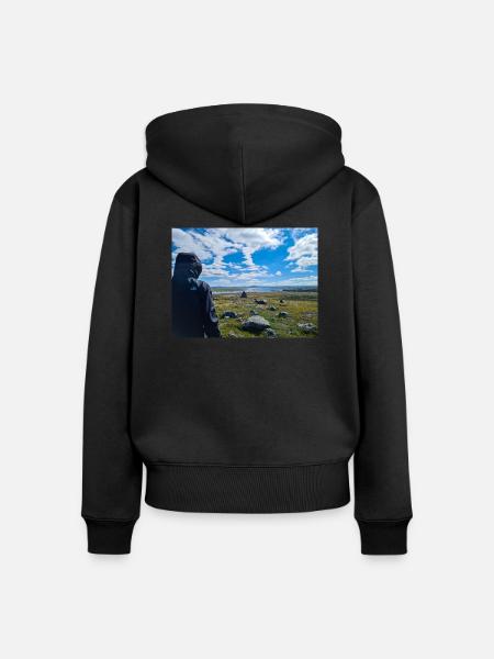 Fernweh - Sehnsucht nach Weite - Frauen Premium Bio Zip Hoodie - Schwarz