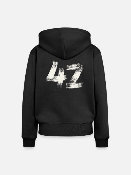 42 - Frauen Premium Bio Zip Hoodie - Schwarz
