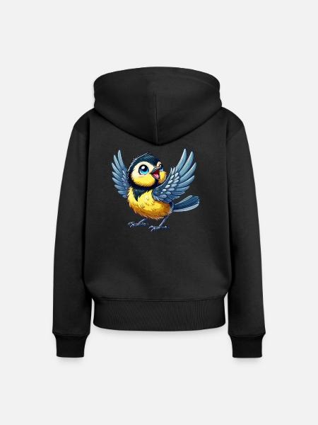 Großartig - Frauen Premium Bio Zip Hoodie - Schwarz