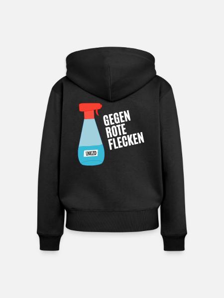 Linkizid - Frauen Premium Bio Zip Hoodie - Schwarz
