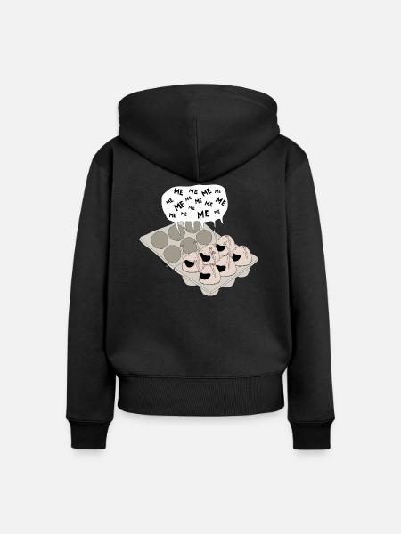 eier - Frauen Premium Bio Zip Hoodie - Schwarz