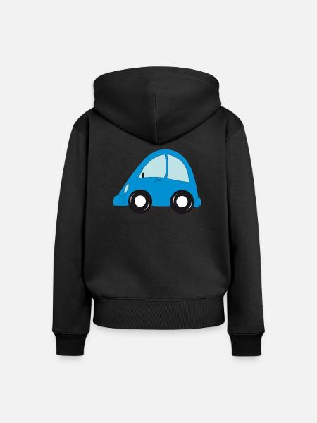 blaues auto - Frauen Premium Bio Zip Hoodie - Schwarz
