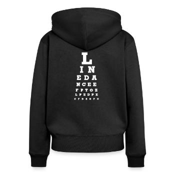 Line Dancer Linedance Geschenk T-Shirt - Frauen Premium Bio Zip Hoodie - Schwarz - Hinten - Julia (174cm)