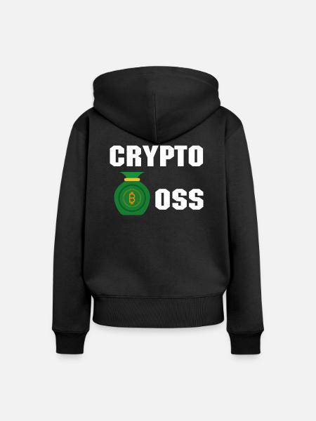 Bitcoin Trading Crypto Aktien - Frauen Premium Bio Zip Hoodie - Schwarz