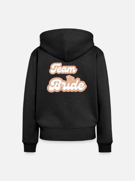 Team-Braut - Frauen Premium Bio Zip Hoodie - Schwarz