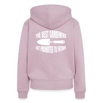 Garten Geschenk Gärtner Obstgarten Hobbygärtner - Frauen Premium Bio Zip Hoodie - Altrosa - Hinten - Julia (174cm)
